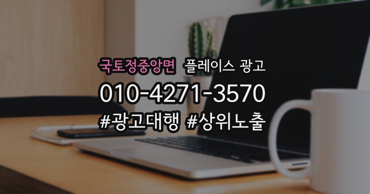 국토정중앙면 플레이스 광고