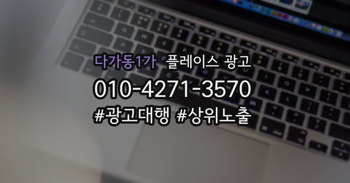 다가동1가 플레이스 광고