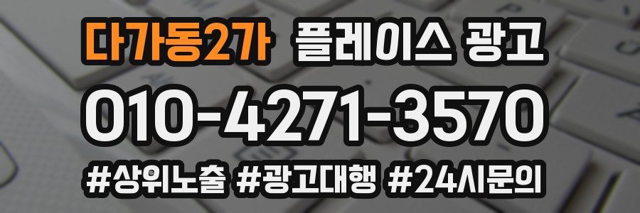다가동2가 플레이스 광고