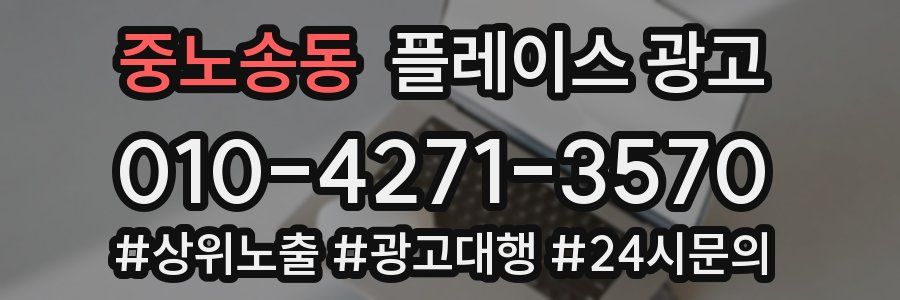 중노송동 플레이스 광고