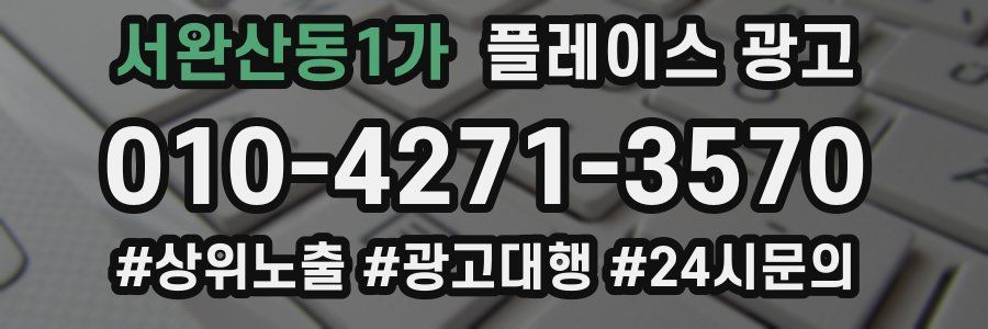 서완산동1가 플레이스 광고
