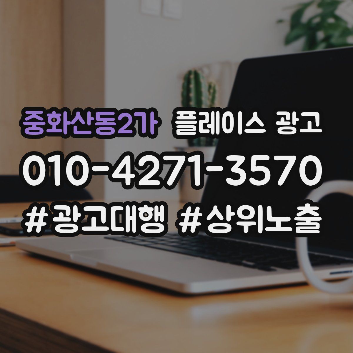 중화산동2가 플레이스 광고