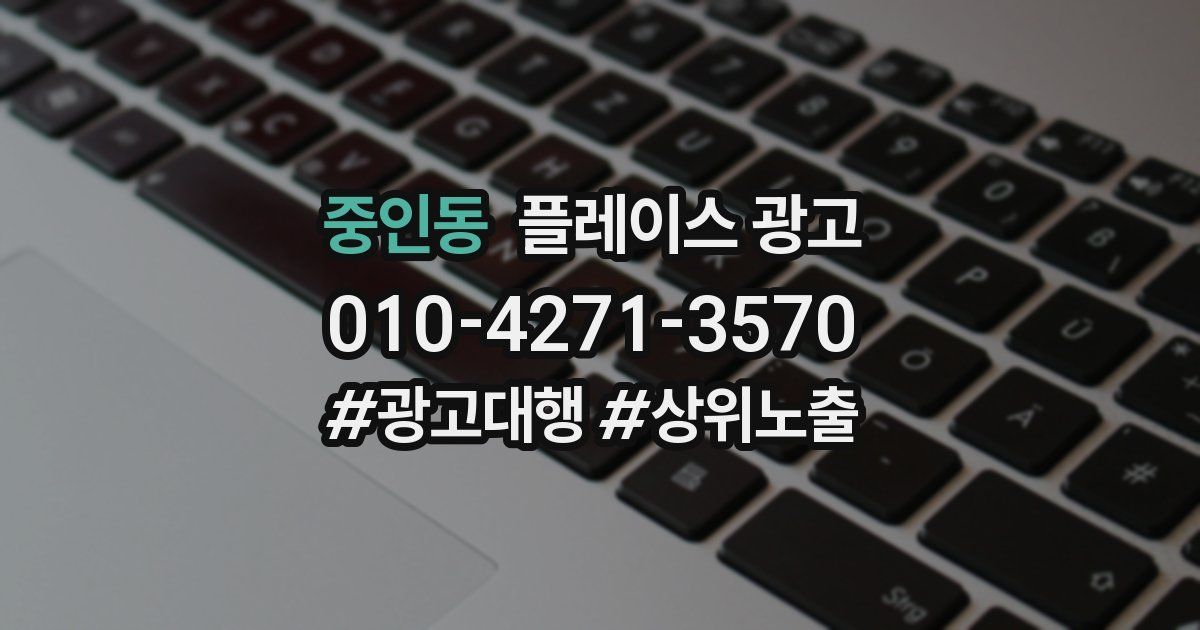 중인동 플레이스 광고