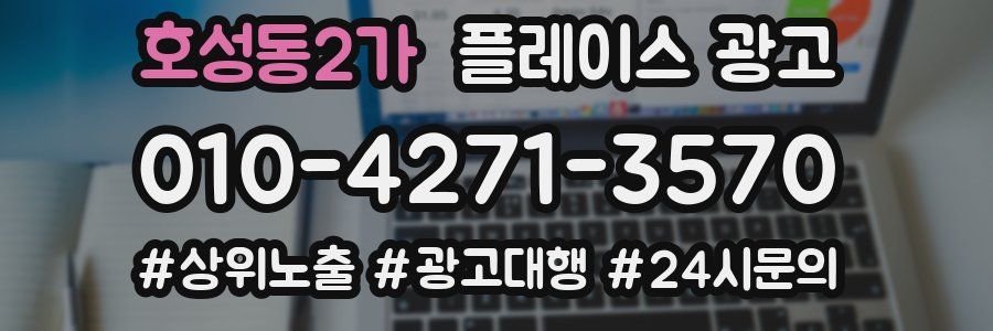 호성동2가 플레이스 광고