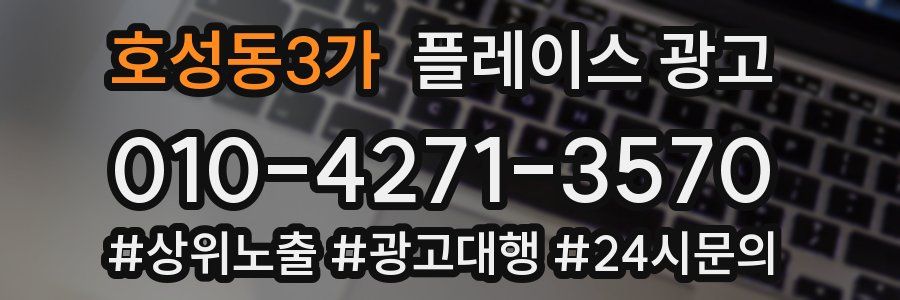 호성동3가 플레이스 광고