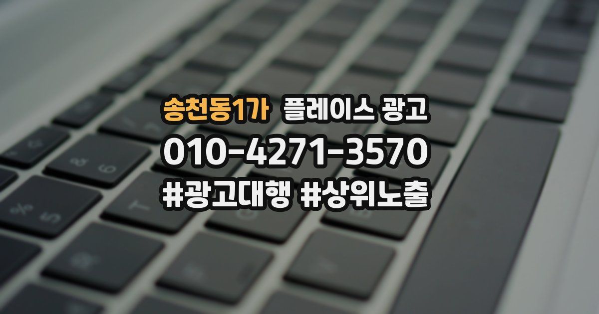 송천동1가 플레이스 광고