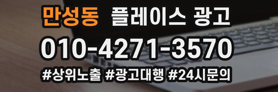 만성동 플레이스 광고