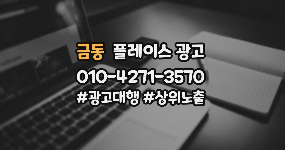 금동 플레이스 광고