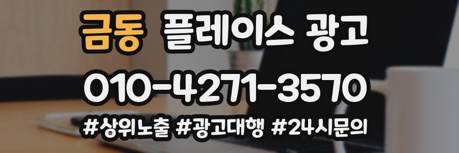 금동 플레이스 광고