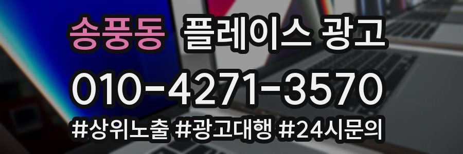 송풍동 플레이스 광고