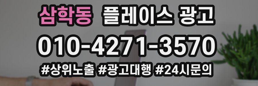 삼학동 플레이스 광고