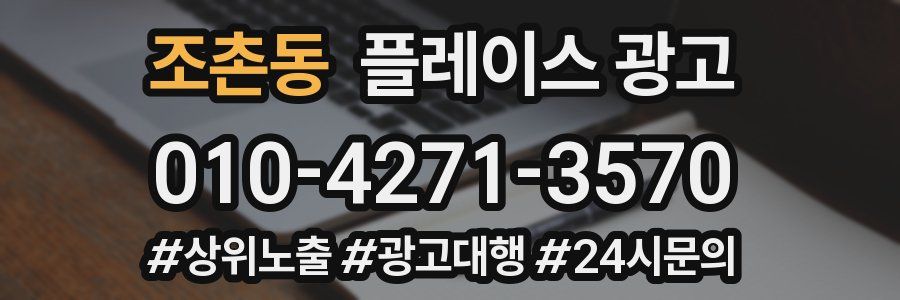 조촌동 플레이스 광고