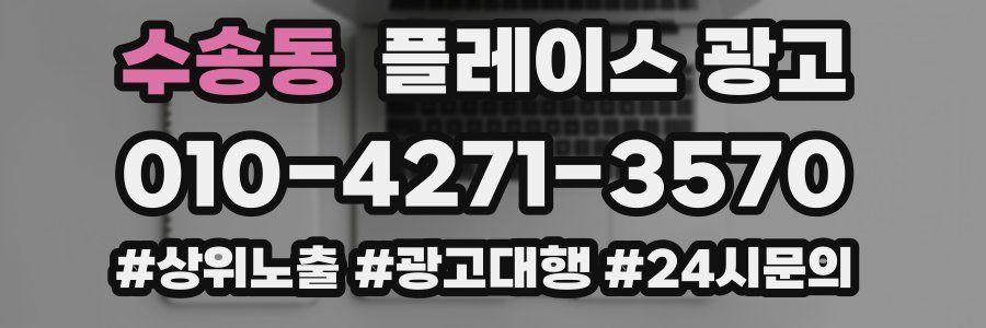 수송동 플레이스 광고