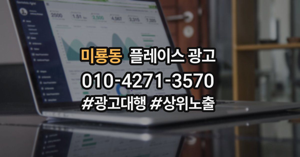 미룡동 플레이스 광고