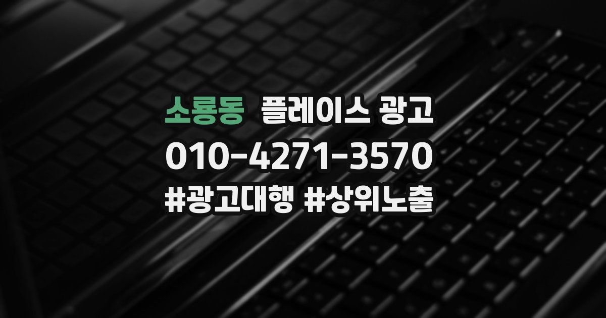 소룡동 플레이스 광고