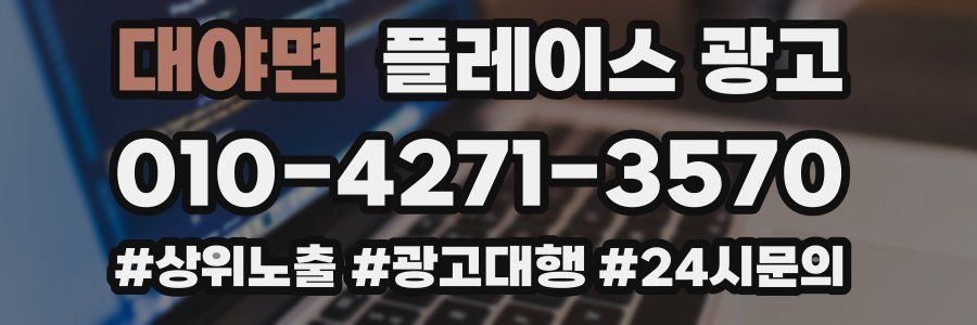 대야면 플레이스 광고
