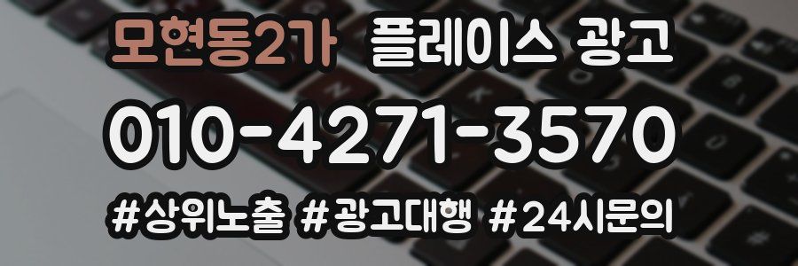 모현동2가 플레이스 광고