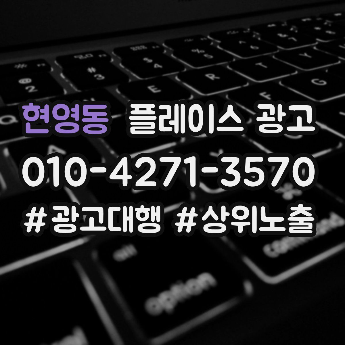 현영동 플레이스 광고