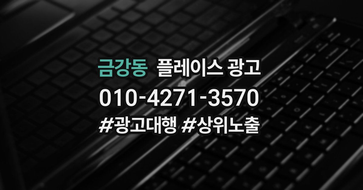 금강동 플레이스 광고