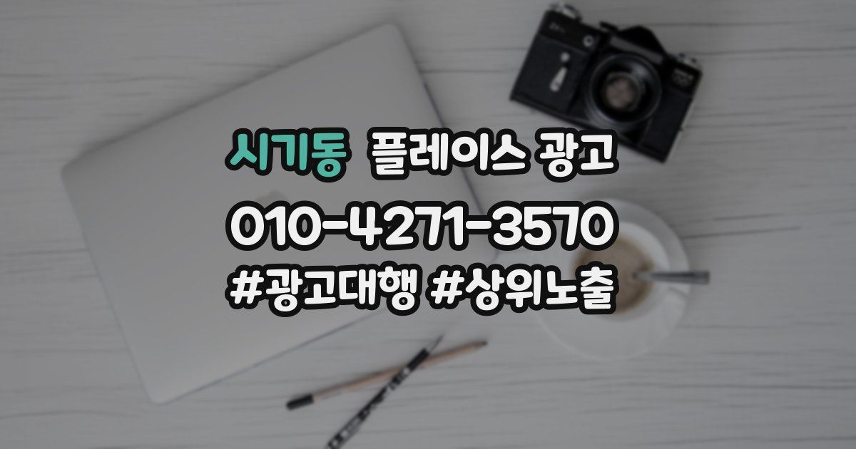 시기동 플레이스 광고