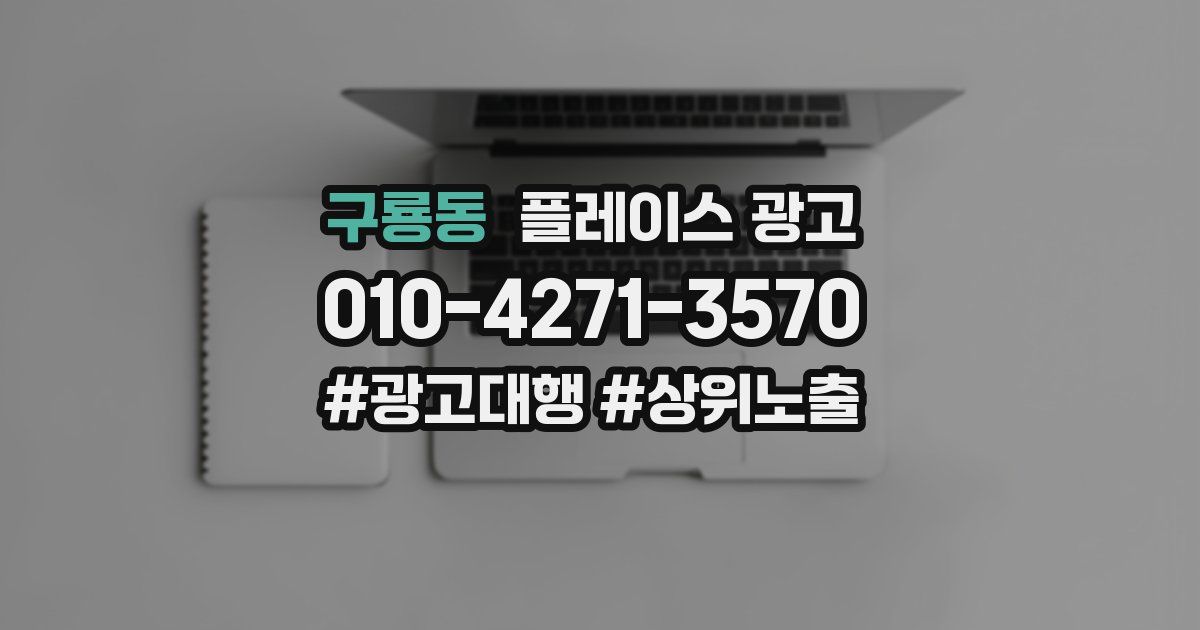 구룡동 플레이스 광고