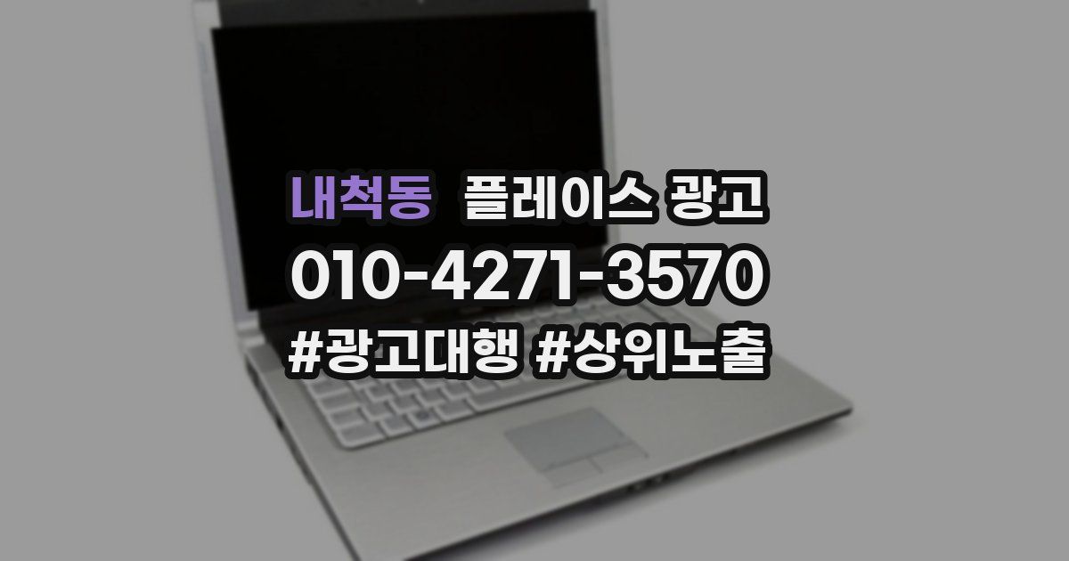 내척동 플레이스 광고