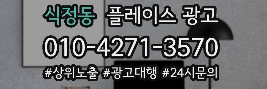 식정동 플레이스 광고