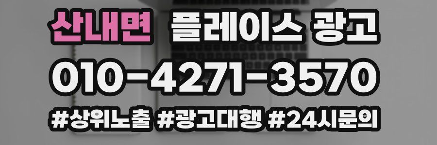 산내면 플레이스 광고