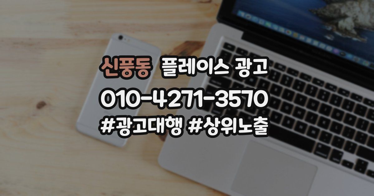 신풍동 플레이스 광고