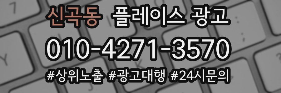 신곡동 플레이스 광고