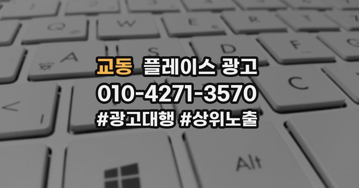 교동 플레이스 광고