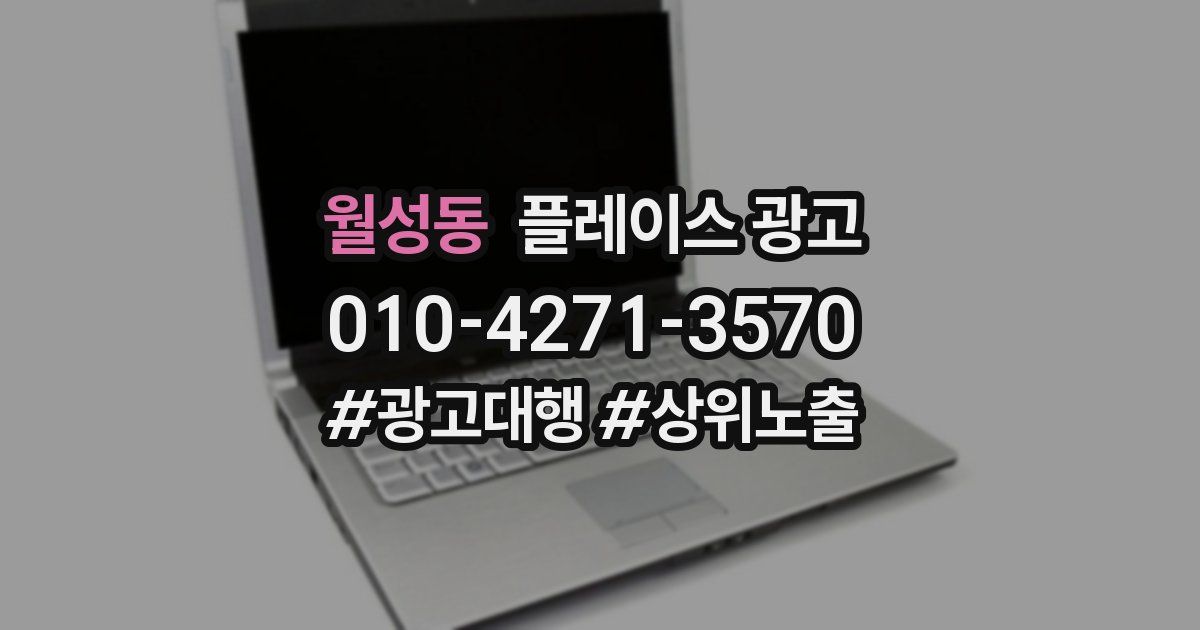 월성동 플레이스 광고