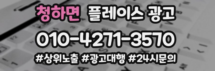 청하면 플레이스 광고