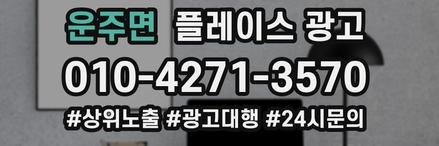 운주면 플레이스 광고
