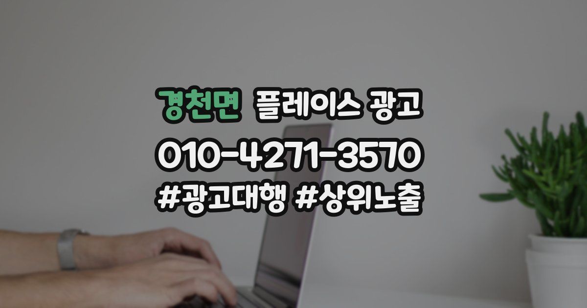 경천면 플레이스 광고