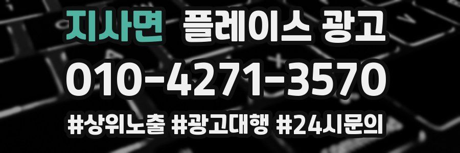 지사면 플레이스 광고