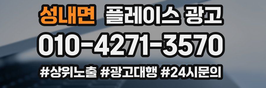 성내면 플레이스 광고