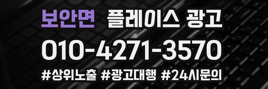 보안면 플레이스 광고