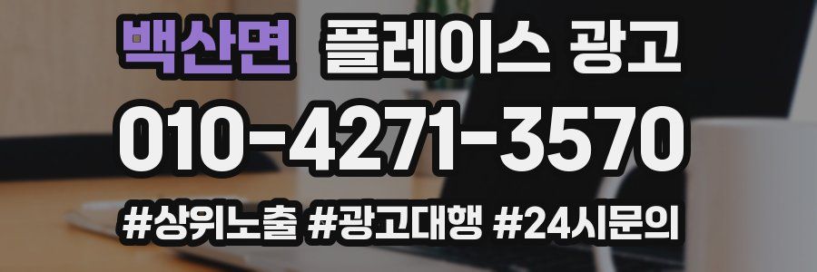 백산면 플레이스 광고