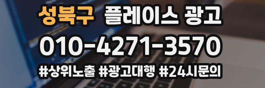 성북구 플레이스 광고