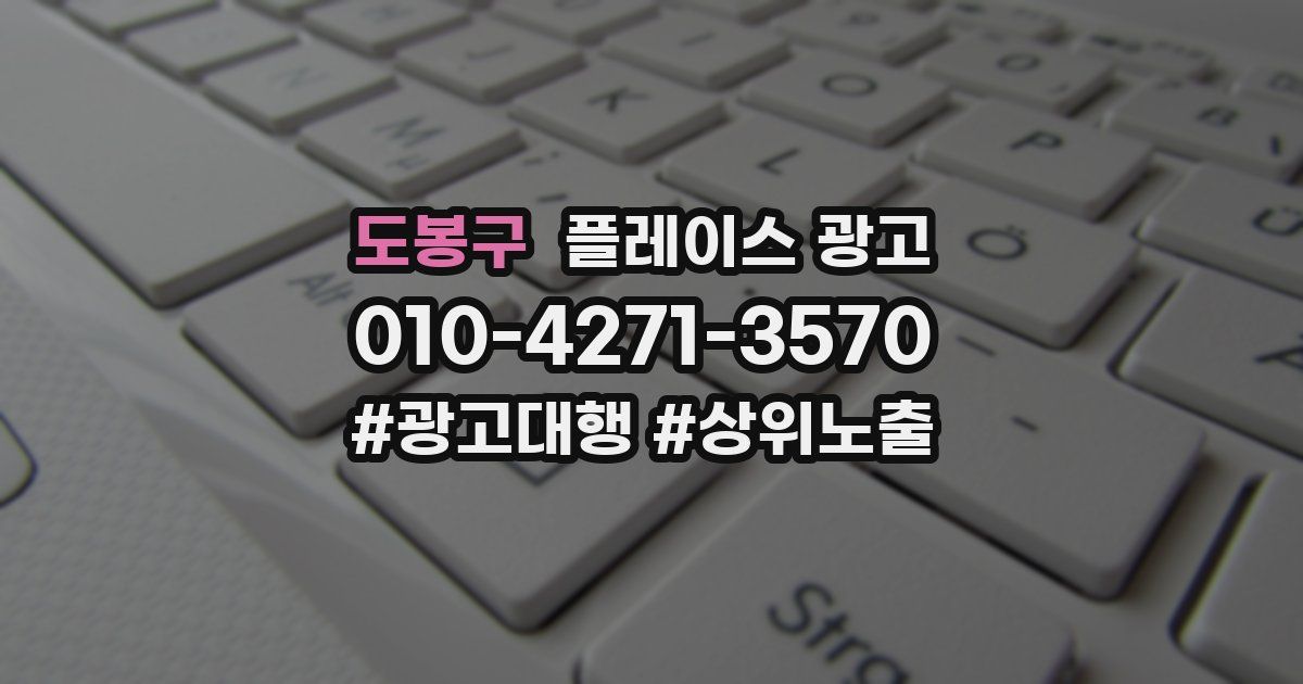 도봉구 플레이스 광고