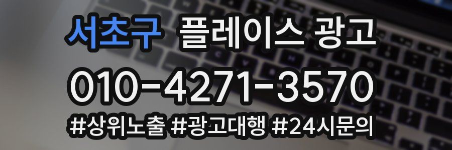 서초구 플레이스 광고