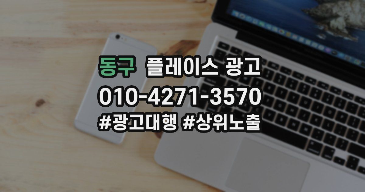 동구 플레이스 광고