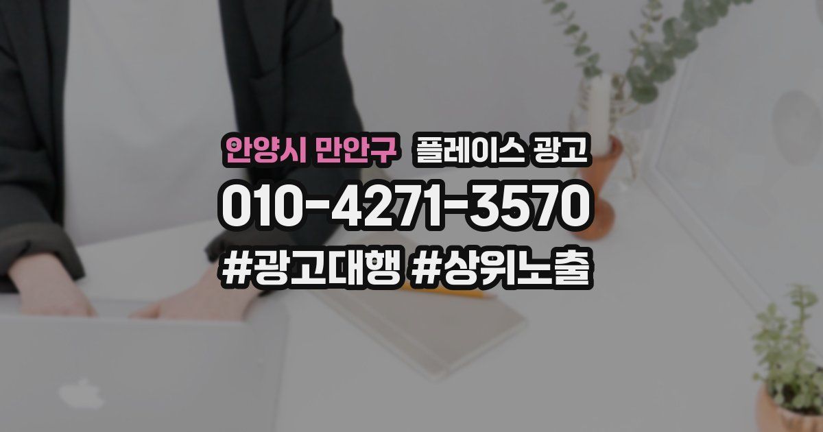 안양시 만안구 플레이스 광고