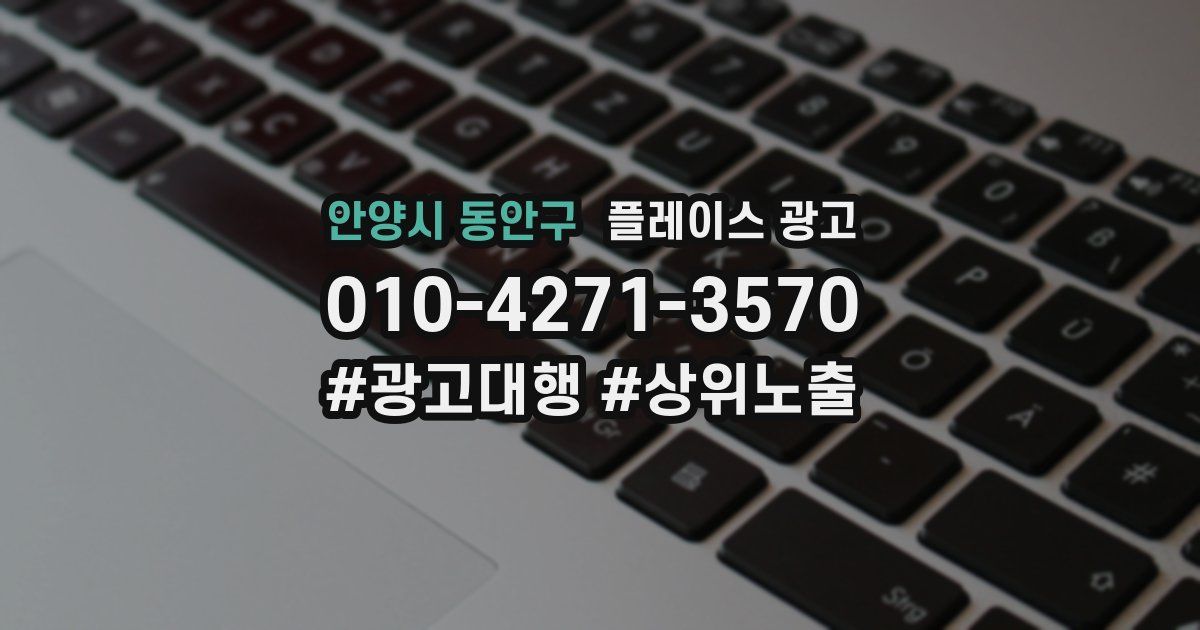 안양시 동안구 플레이스 광고