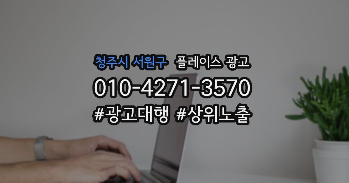 청주시 서원구 플레이스 광고
