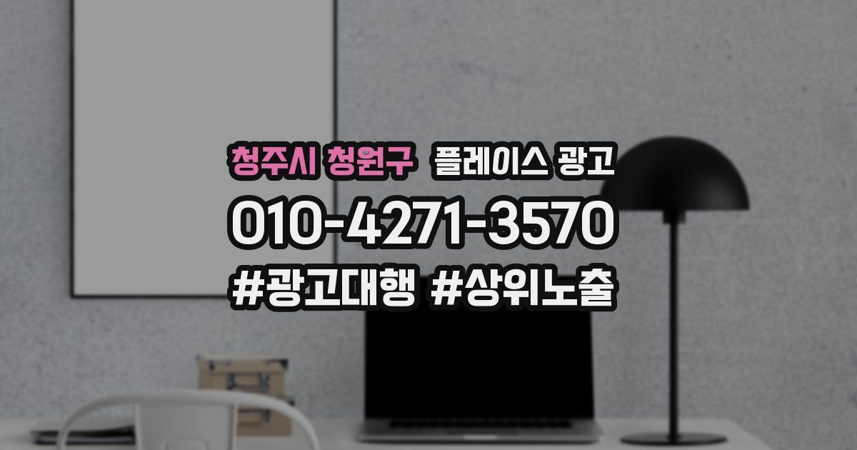 청주시 청원구 플레이스 광고