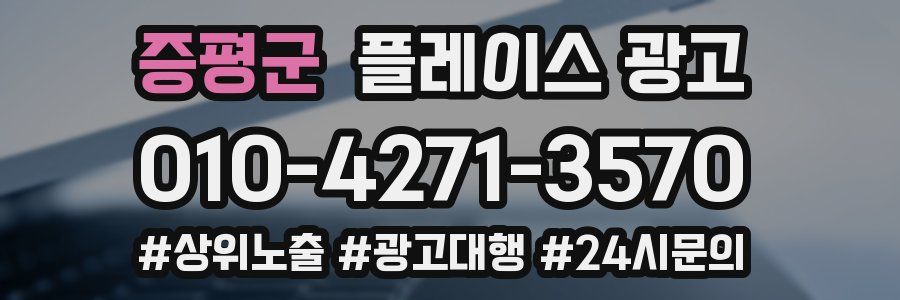 증평군 플레이스 광고
