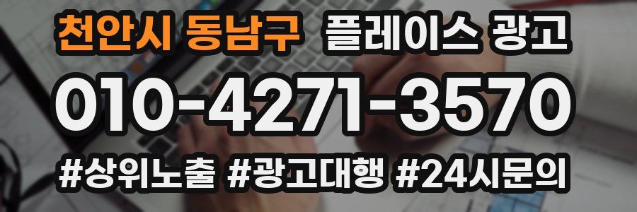 천안시 동남구 플레이스 광고