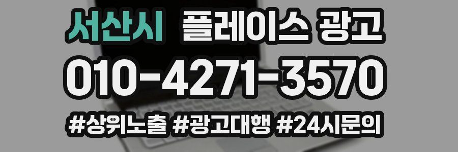 서산시 플레이스 광고